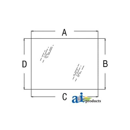 A & I Products Glass, Rear 68.3" x61.5" x1.8" A-70573643